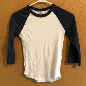 H&M Blue Baseball Tee